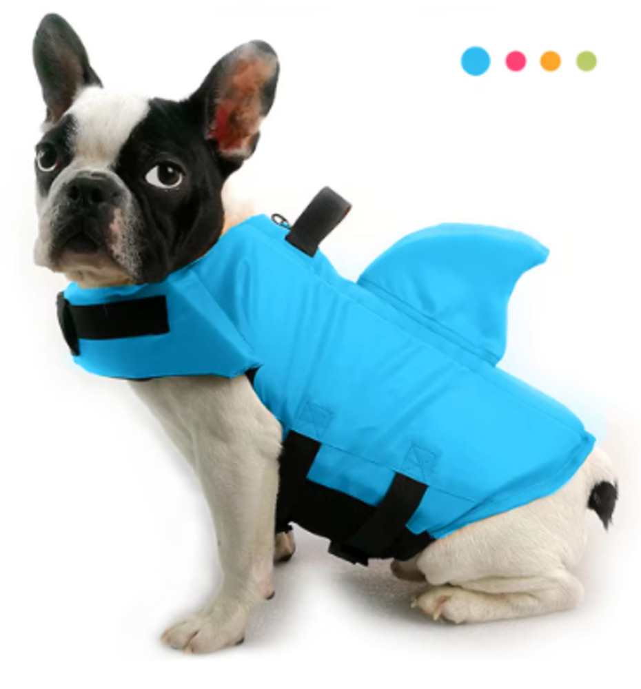 小型 犬 安全服 大型 犬用 ハンドル付き 強化 ベスト 可愛い Blue M