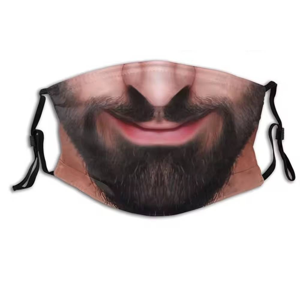 マスク ハロウィン 顔 口元 ユーモア 面白い 表情 3D 仮装 変装 パーティーグッズ 2