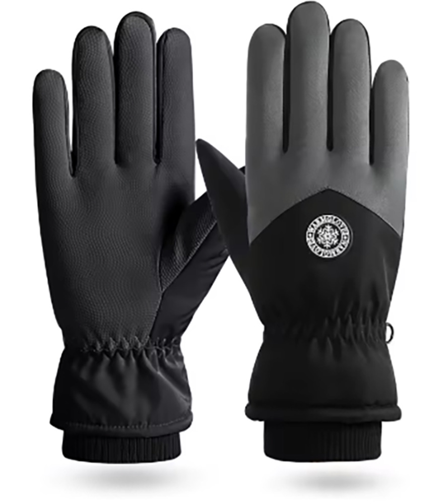 バイク レディース スマホ対応 防水 作業用 通勤 自転車 滑り止め 防寒 スキー ダークグレー