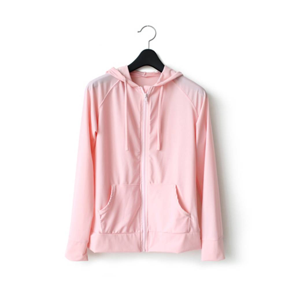 ラッシュガード 水着 UVカット 体型カバー パーカー プール 海 夏 旅行 おしゃれ かわいい ピンクM