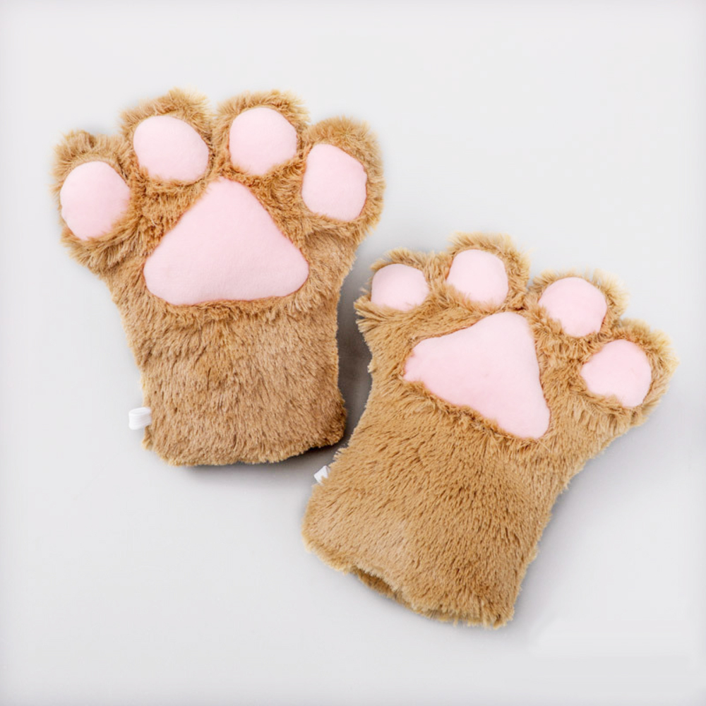 レディース ネコ 猫 メイド 衣装 手袋 グローブ ハロウィン コスプレ イベント ぬいぐるみ ブラウン｜ブラウン - 画像2