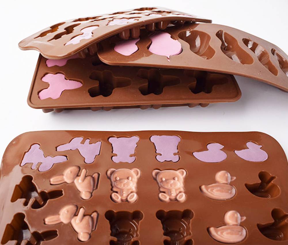 動物 バレンタイン お菓子 ゼリー 石鹸 形作り 石けん グミ シリコンプレート チョコレートモールド  