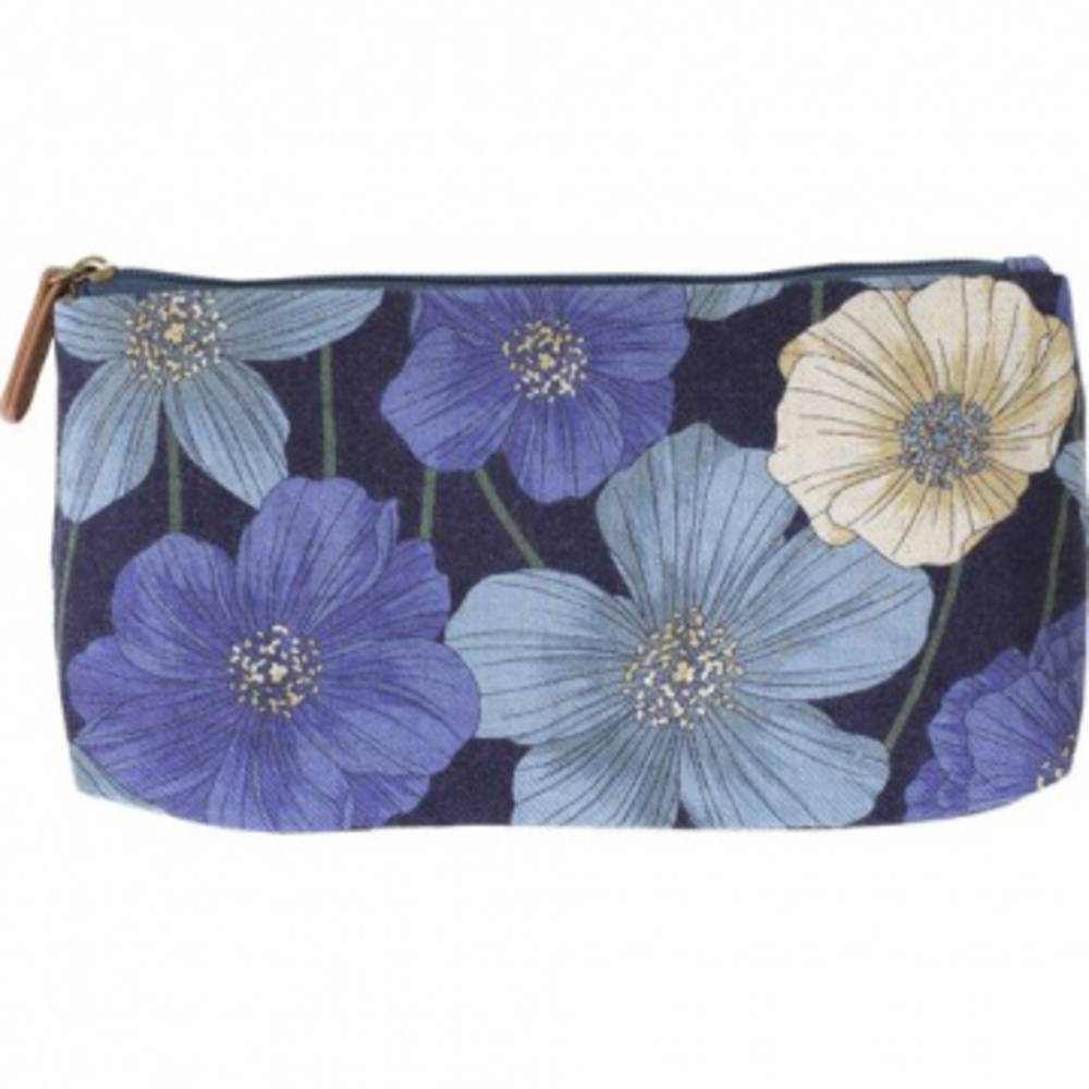 おしゃれ かわいい プレゼント ネイビー 北欧 花柄 ポーチ すきま 紺色 ポピーNV   花柄