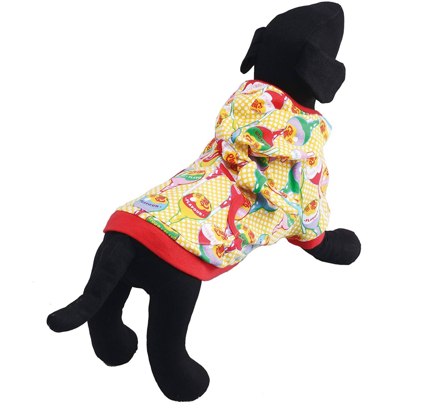 犬 服 チュッパチャプス Chupa Chups フードジップアップブルゾン イエロー レッド SS