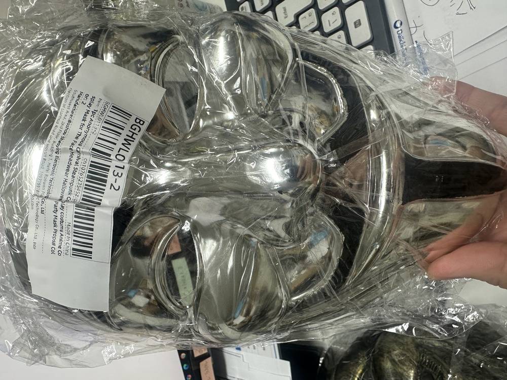 アノニマス 仮面 ガイフォークス マスク 怪盗  お面 コスプレ ハッカー ハロウィン  ゴールド