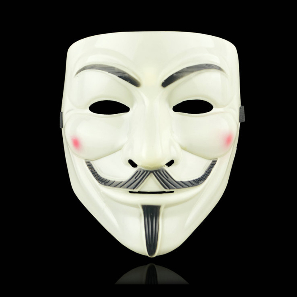 アノニマス 仮面 ガイフォークス マスク 怪盗 お面 コスプレ ハッカー フォーヴェンデッタ  黄色｜黄色 - 画像2