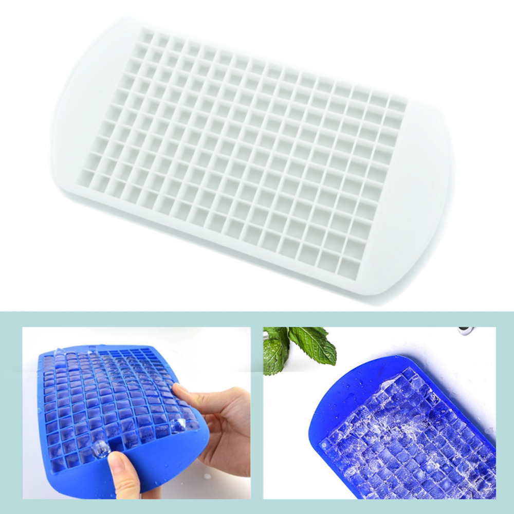 Ice cube tray, freezer, 160 pieces, silicone mold, for whiskey and cocktails, clear.｜Clear - 画像3