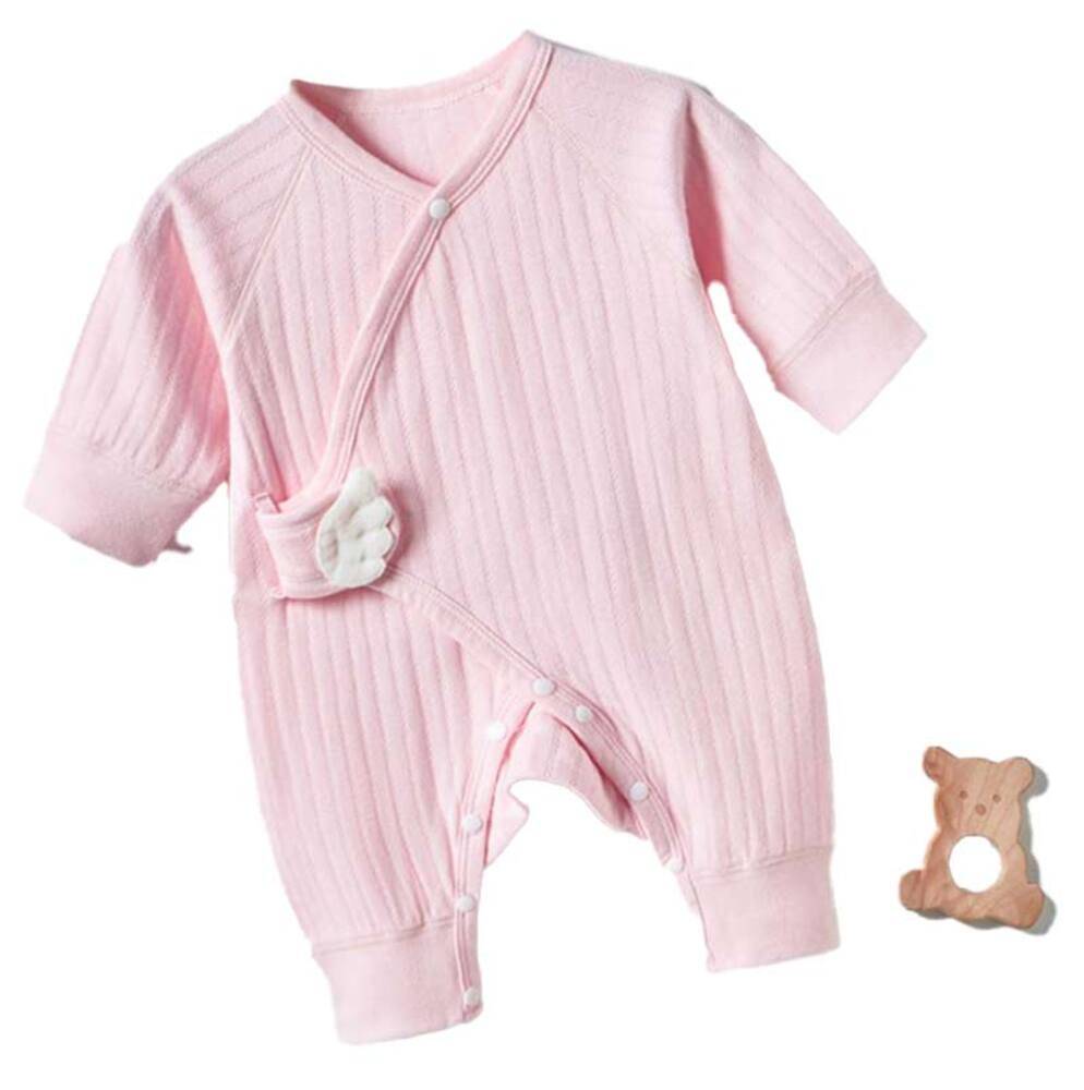かわいい ギフト 長袖 女の子 出産祝い 暖かい 男の子 赤ちゃん 子供服 6  ピンク-66cm