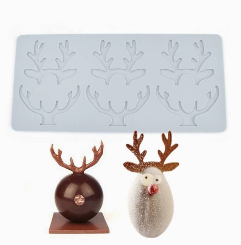 シリコンモールド トナカイ ケーキデコレーション チョコレート デザート 洋菓子 レース型