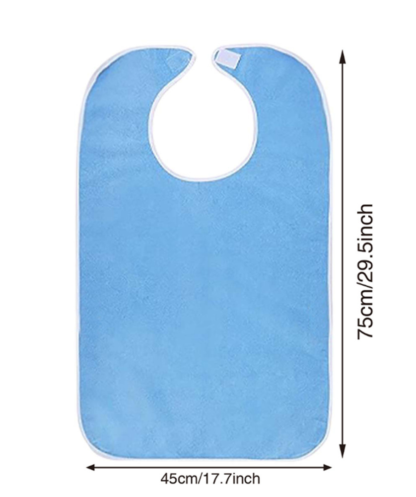 食事エプロン 大人用 よだれかけ 柔らかい 大判 介護用品 丸洗い 繰り返し ２枚セット 