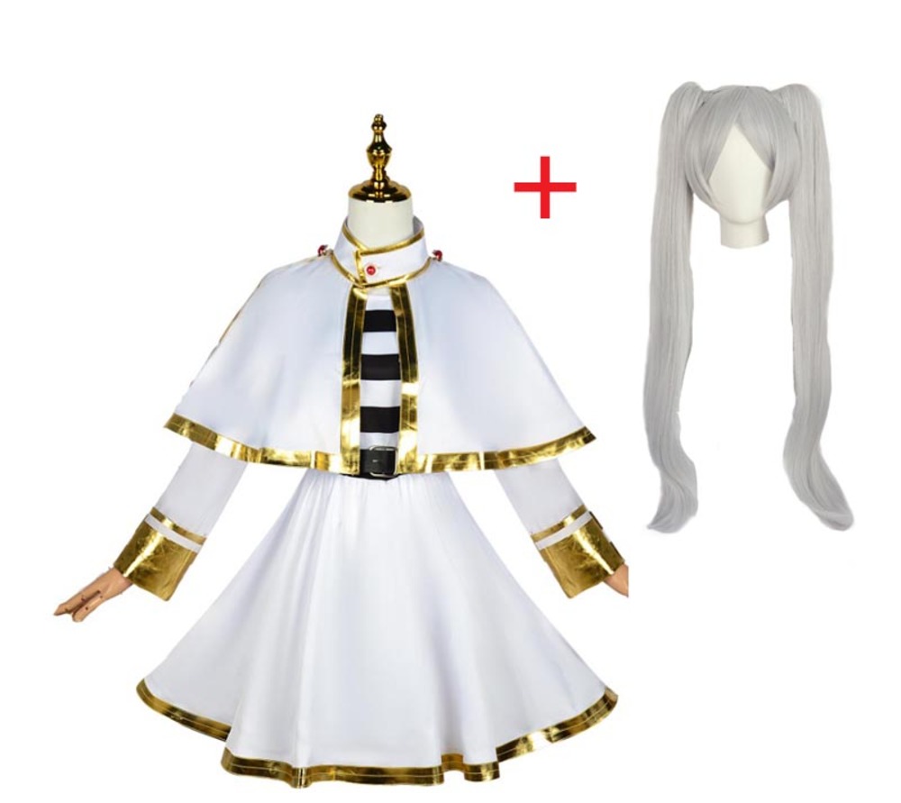 フリーレン コスプレ衣装 ウィッグ付き 子ども 大人 152-158cm ハロウィン コスチューム 仮装 演出 学園祭 文化祭 イベント かつら 