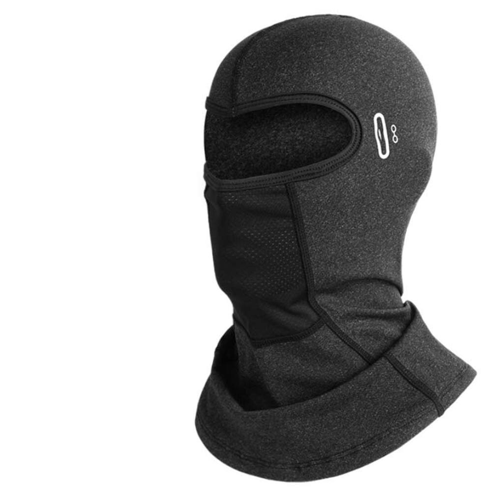 目出し帽 ネックウォーマー フルフェイス 裏起毛 暖かい 軽量 男女兼  ダークグレー