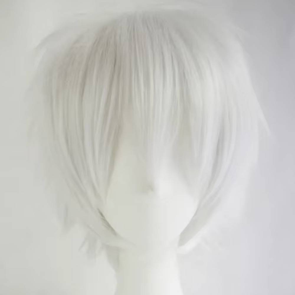 コスプレ カラー ウィッグ ショート キャラクター ヘア アニコス コミケ 併せ ハロウィン イベント かつら ウィッグ  ホワイト
