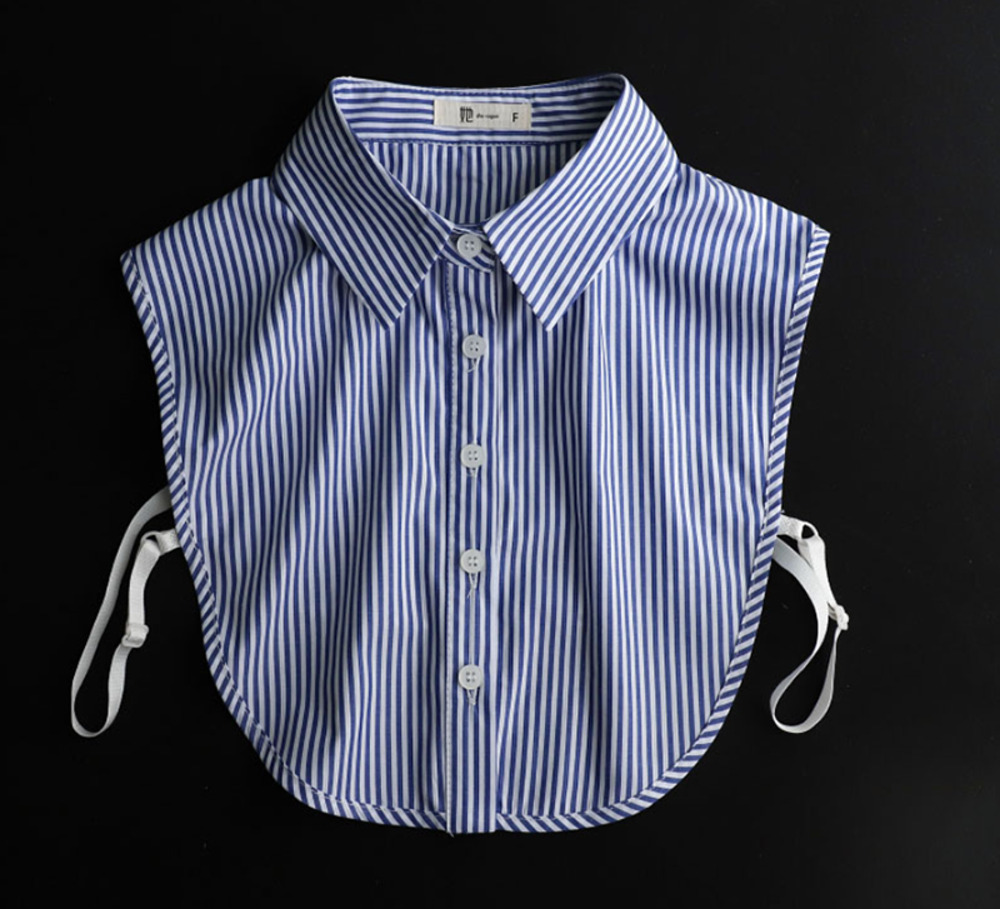 付け襟 ワイシャツ 取り外し つけ襟 偽襟 おしゃれ アクセサリー フェイクカラー ボーターブルー