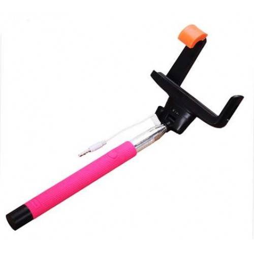 自撮り棒 KJstar セルカ棒 イヤホンジャック 式 Z07-7 有線 iphone6 Android 固定用 じどり棒 - 画像1