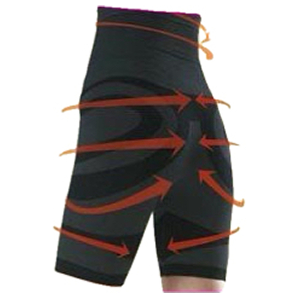 ハイウエスト 骨盤 スパッツ 補正下着 ガードル 産後 引き締め  ベージュM｜ベージュM - 画像2