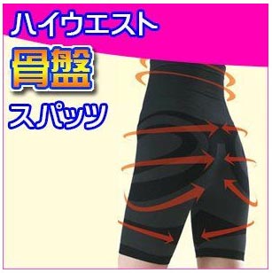 ハイウエスト 骨盤 スパッツ 補正下着 ガードル 産後 引き締め  ベージュL