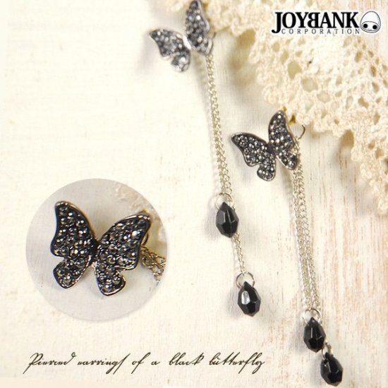 ピアス バタフライ レディース アクセサリー チェーン ジュエリー アンティーク ドロップピアス  