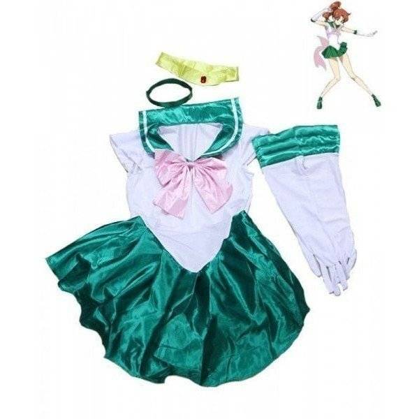 ハロウィン 美少女戦士 セーラームーン風 木野真琴 コスプレ 衣装 コス セーラージュピター グリーン XL
