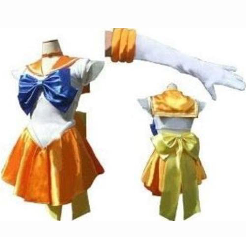 Halloween, Magical Girl Sailor Moon, Sailor Uniform, Anime Cosplay Costume, New Year's Eve Party, Orange, XL Size｜Orange, size XL - 画像2
