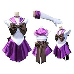 ハロウィン 美少女戦士 セーラームーン 紫 土萠ほたる コスプレ 衣装 忘年会 セーラーサターン 4点セット セーラー服 アニメ ゲーム 女装 パープルMサイズ｜パープルMサイズ - 画像2