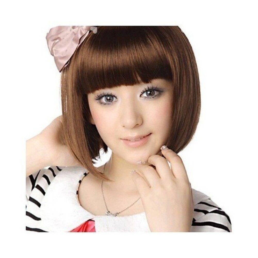レディース ウィッグ 茶髪 ショートボブ かつら レディース ボブ ショート ｜ライトブラウン - 画像3
