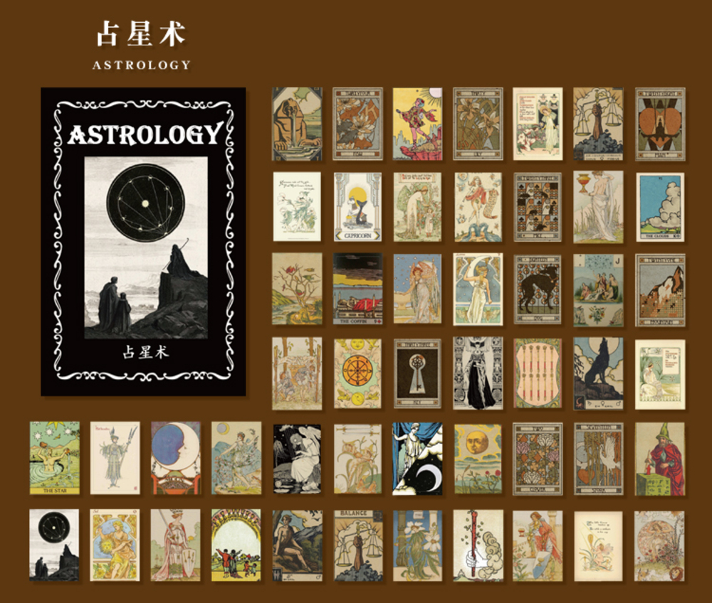 Miniature books, astrology, flowers, mini material paper, junk journal, planner, craft paper, K｜K - 画像2