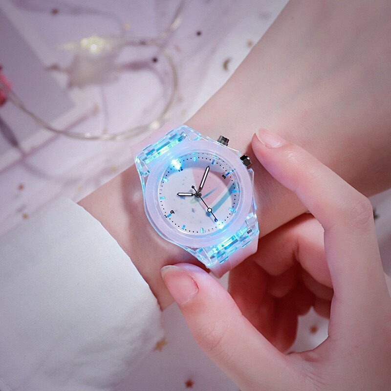 Kids Watch, Glowing, Rechargeable, Strap, Planet, Children's Watch, Cute, Colorful, Waterproof, Everyday Use, Analog｜Light blue - 画像2