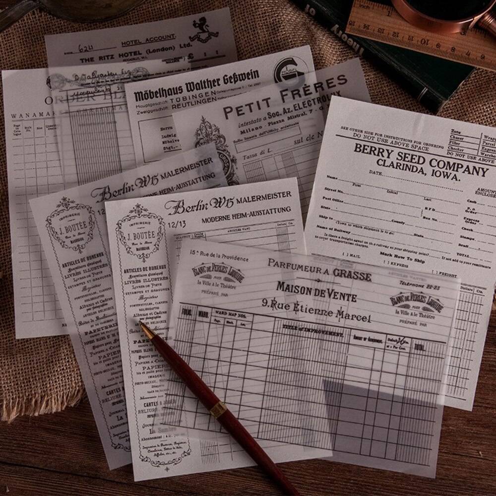 付箋 かわいい オフィス ノート ステッカー 英語 ペーパー 文房具 アンティーク 手紙 メモ