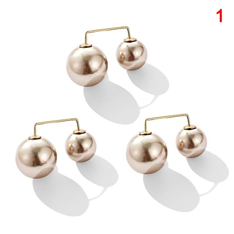 ブローチ ダブル パール ピンブローチ セット  3色 3個セット レディース セーター カーディガン   3