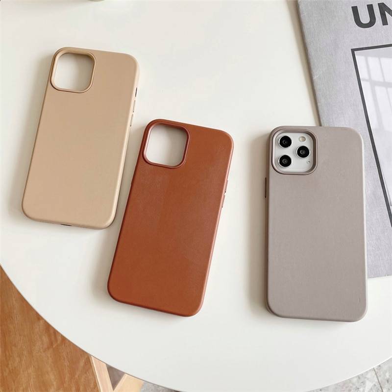 iPhone12 スマホ ケース 無地 レザー カバー シンプル ピンク スタイリッ  C ピンク｜C ピンク