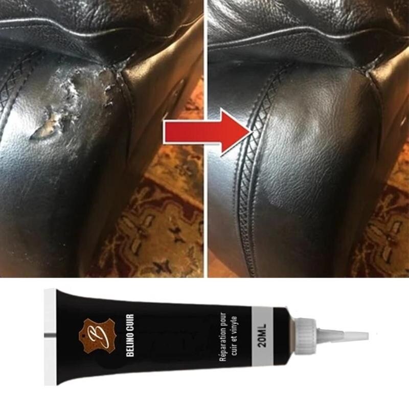 Leather Repair Cream 20ml Leather Seat Repair Scratch Repair Repair Color Fade Repair Black｜Black - 画像4