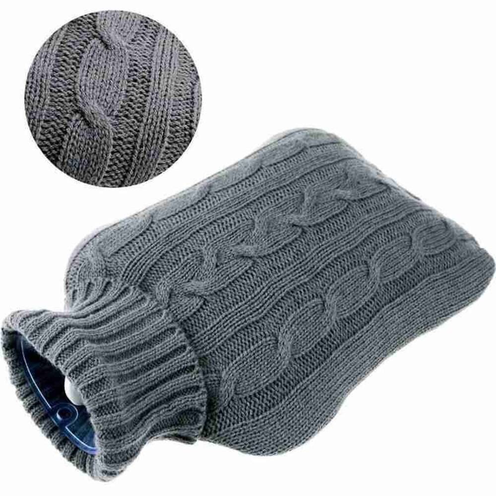 湯たんぽ カバー 2L ソフトカバー 防寒 冷え対策 あったかグッズ 冬用品 生理対策 腰痛 肩こり｜暗灰色 - 画像2