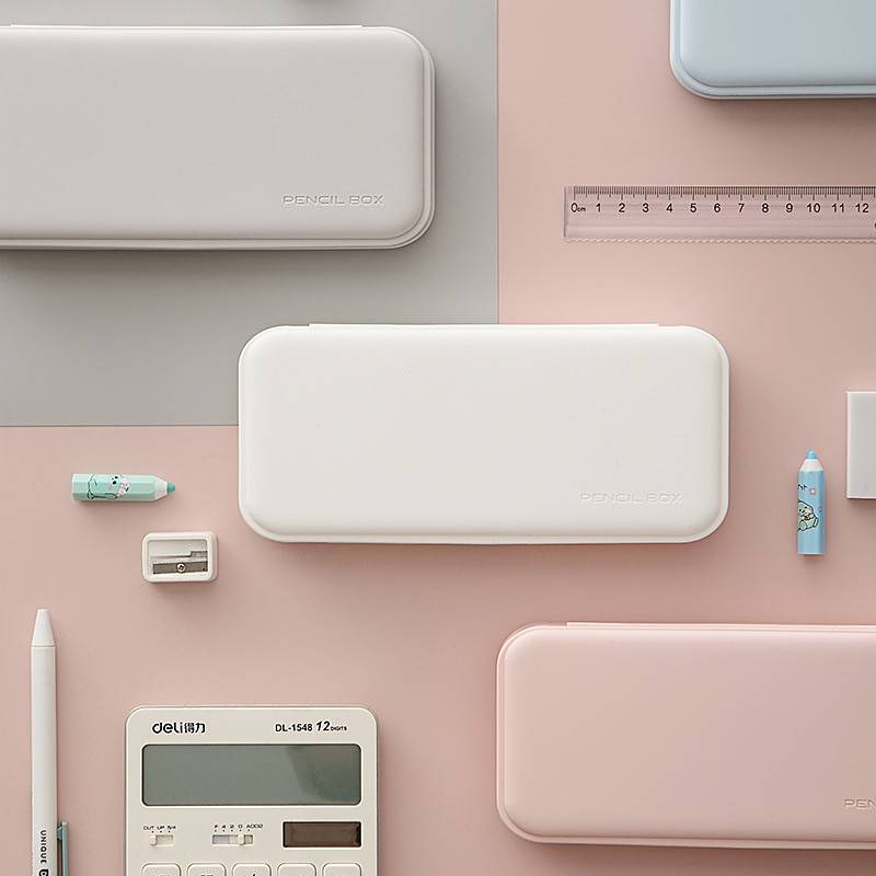 ペンケース シンプル かわいい ピンク コンパクト 女子 コスメ ステーショナリー オフィス 学生 ピンク