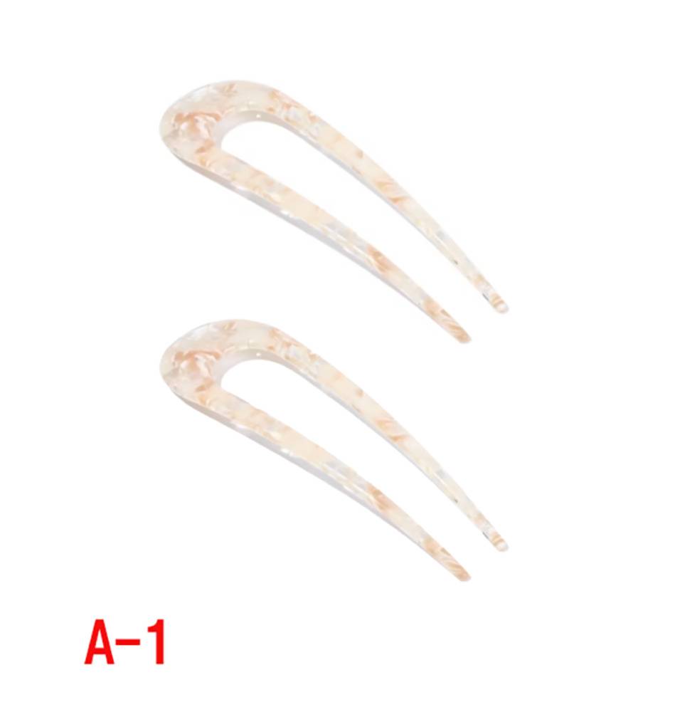 簪 かんざし ヘアピン U字 ヘアスティック ヘアアクセサリー 髪留め 浴衣 着物 和装 和風 2個 オフホワイト