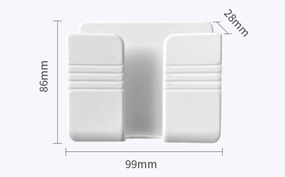 リモコン 収納 エアコン TV スマホホルダー 充電スタンド 壁掛け 収納ボックス  シンプル 白｜白 - 画像2