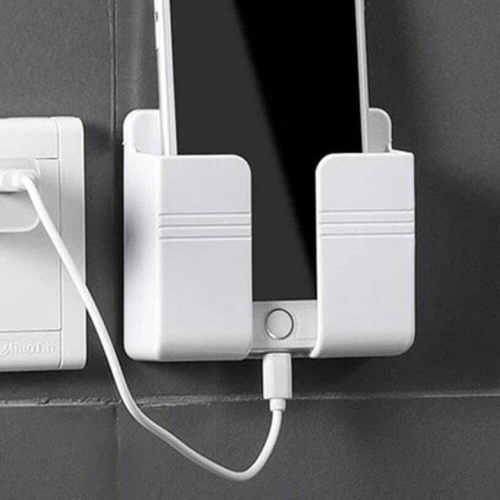 リモコン 収納 エアコン TV スマホホルダー 充電スタンド 壁掛け 収納ボックス  シンプル 白｜白 - 画像4