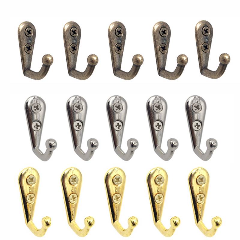 10個セット ドア フック 壁 鍵 コート バッグ 帽子 ハンガー 壁掛け ヴィンテージ  シルバー