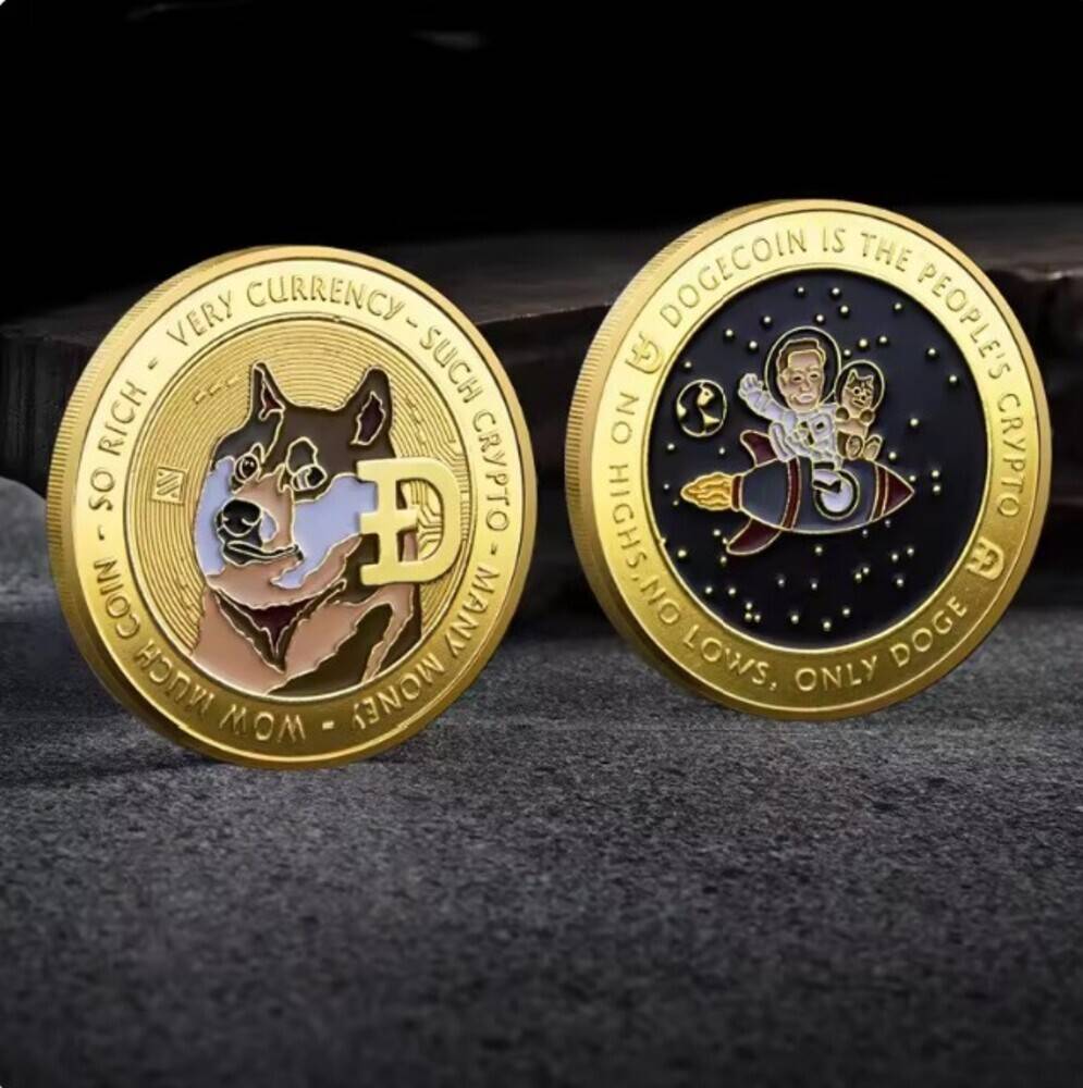 ゴールド コイン 柴犬 宇宙飛行士 金貨 ビットコイン 仮想通貨 クリプトコイン ハイジウムコイン