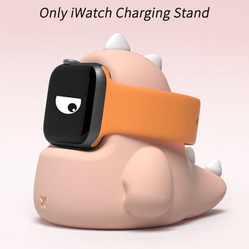 アップル ウォッチ 卓上 充電 スタンド 恐竜 AppleWatch 腕時計スタンド  ピンク