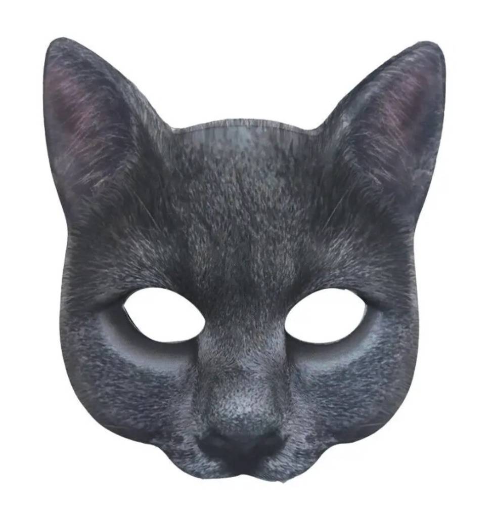 かわいい プリント 小物 ネコ おもちゃ 動物 お面 ダンス ハ  ロシアンブルー