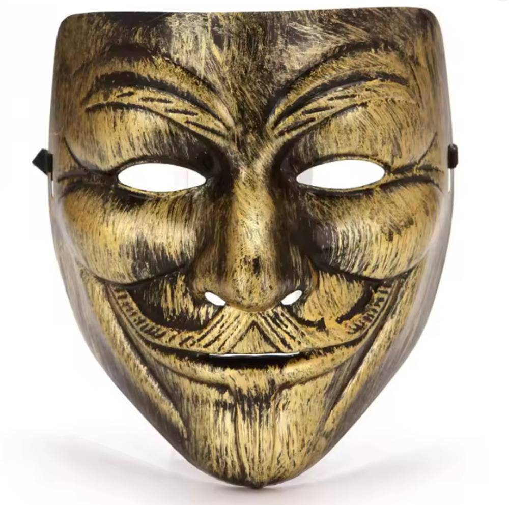 アノニマス 仮面 ガイフォークス マスク 怪盗  お面 コスプレ ハッカー Vフォーヴェンデッタ 銅