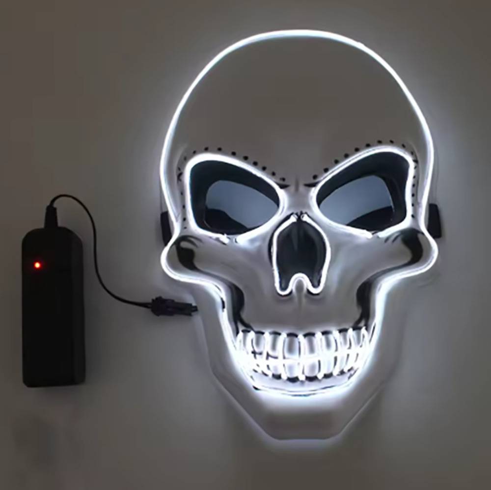 ハロウィン LED スカルマスク 光る 仮装 ホラー コスプレ 仮面 ドクロ マスク  学園祭 