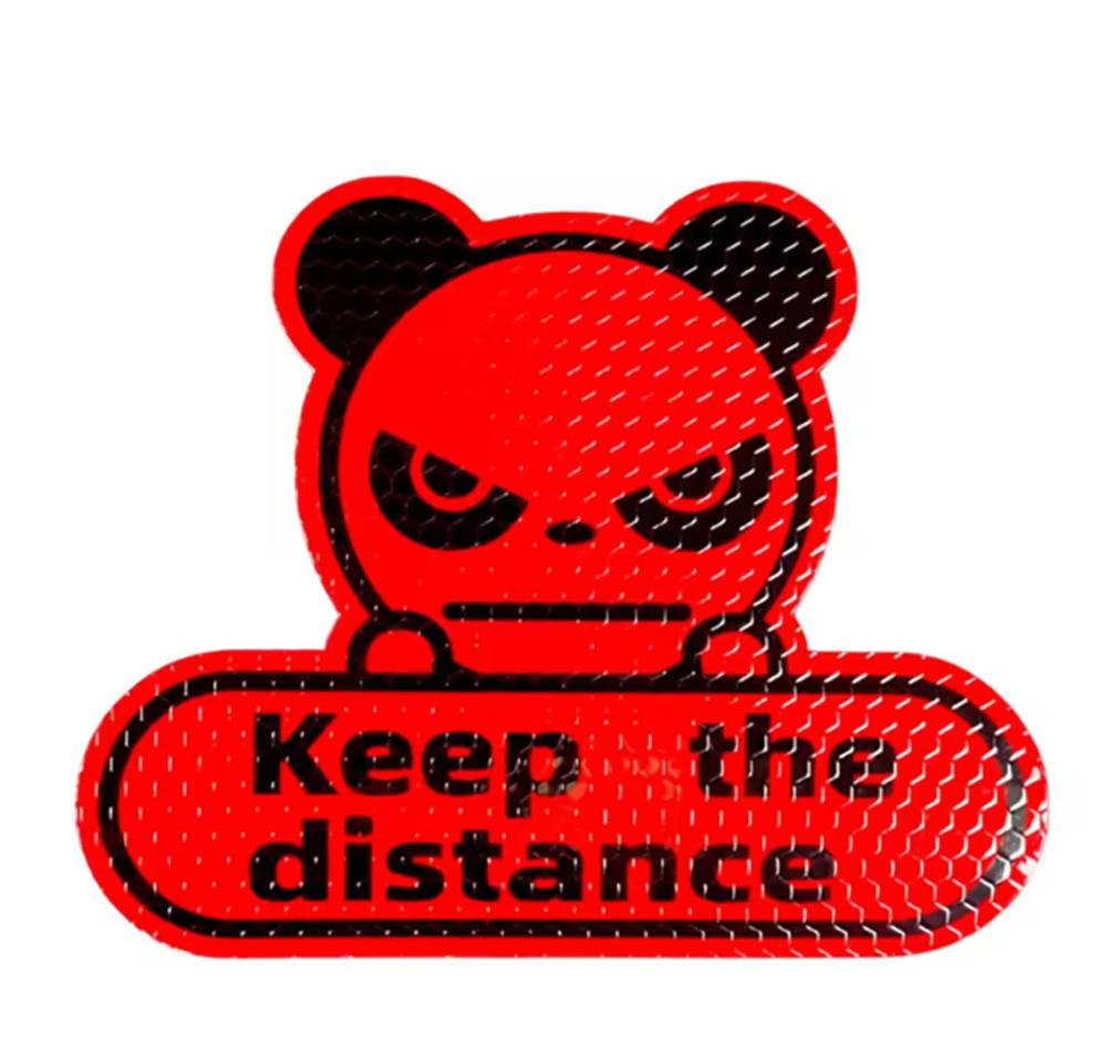 カーステッカー 車用 シール 安全運転 ステッカー パンダ 夜間 発行 光る 衝突防止 警告 かわいい 赤