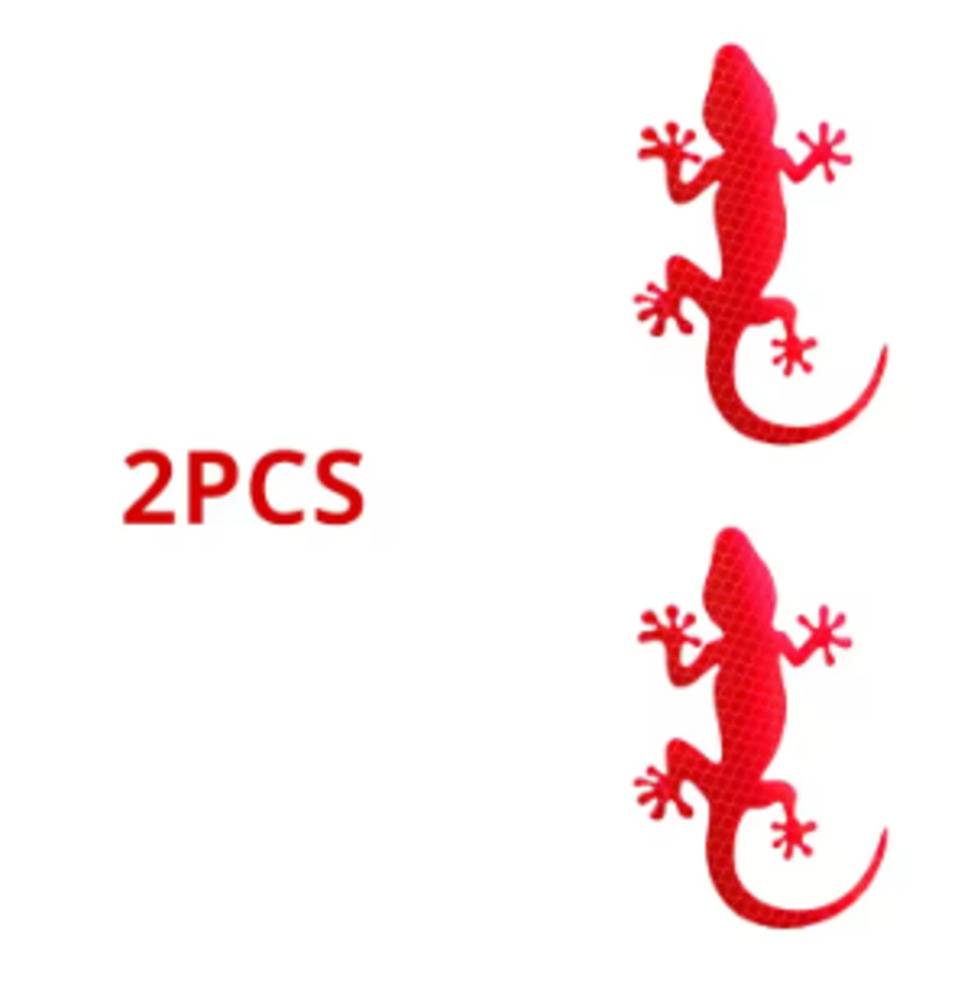 カーステッカー 車反射 ステッカー トカゲ リザード リフレクター テープ デカール レッド