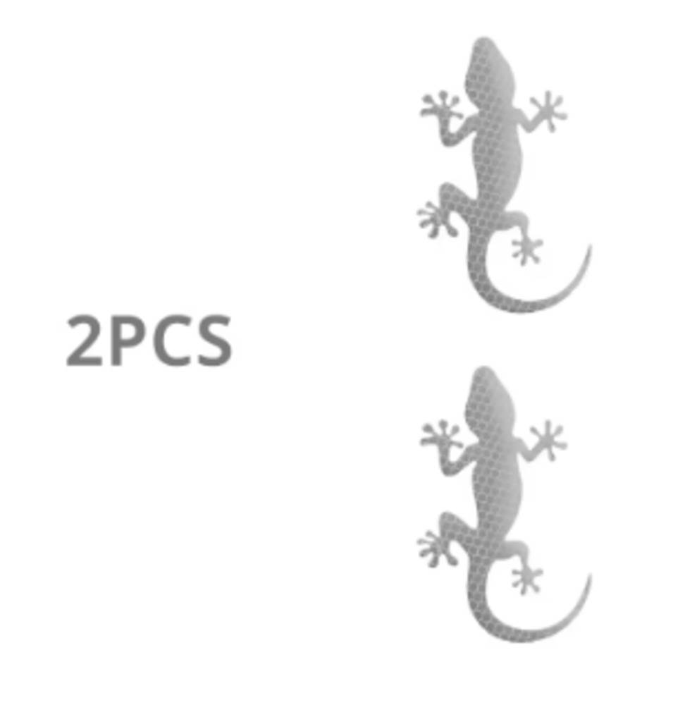 カーステッカー 車反射 ステッカー トカゲ リザード リフレクター テープ デカール  ホワイト