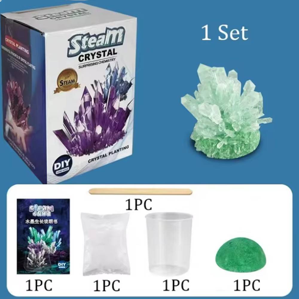 DIY 結晶育成キット STEAM教育 科学実験セット クリスタル作り 子ども 学習玩具 自由研究 ギフト