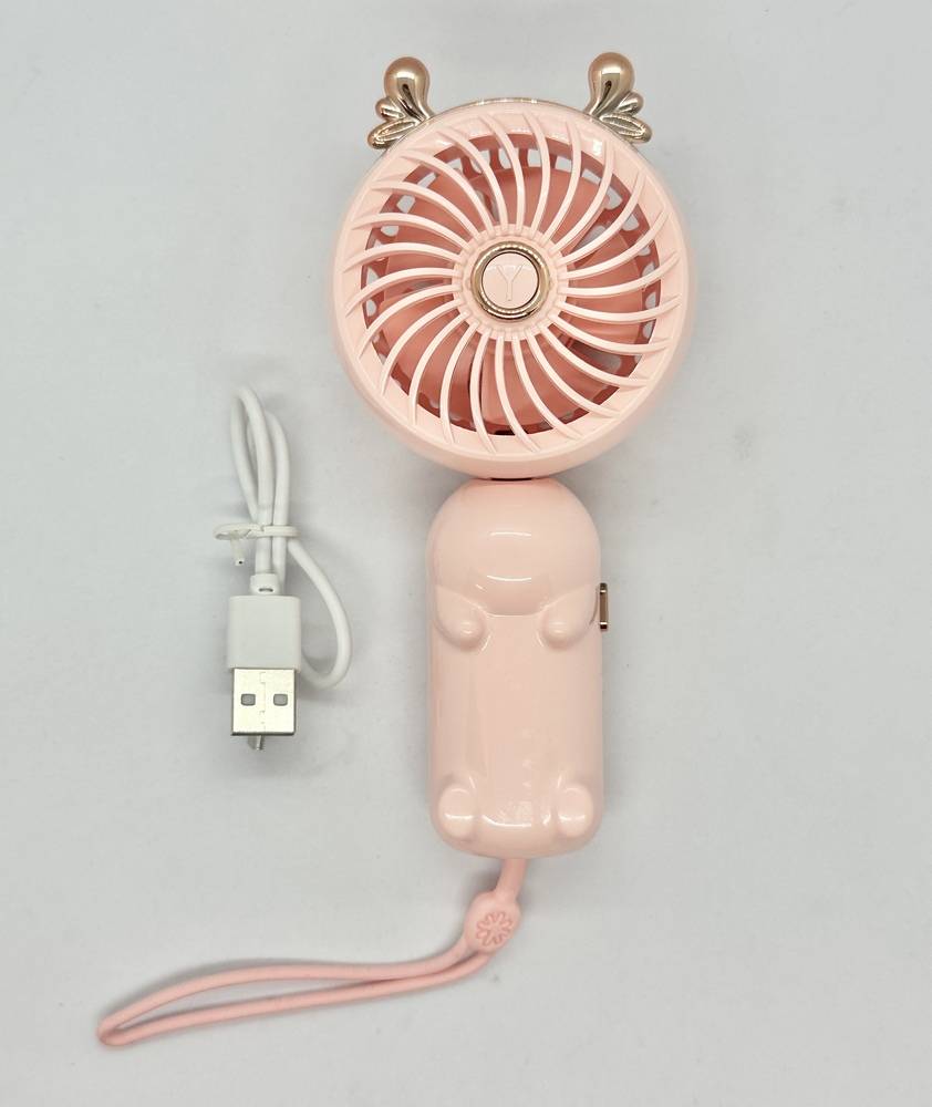 かわいい ギフト 軽量 アウトドア 長時間 USB充電 遠足 卓上扇風機 ハンディファン 鹿角 14500 
