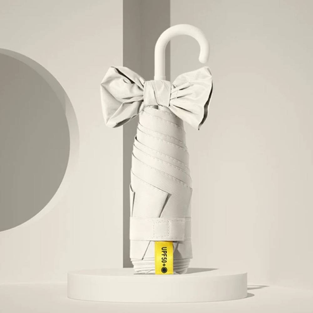 レディース かわいい コンパクト 日焼け止め 折りたたみ傘 日傘 折りたたみ日傘  ベージュ