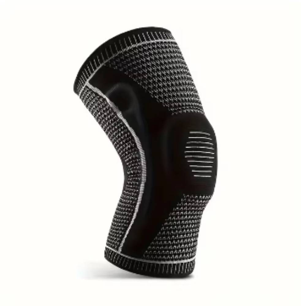 膝サポーター スポーツ 1枚入 Lサイズ 膝 保護 固定 ゲルパッド 滑り止め   ブラックL